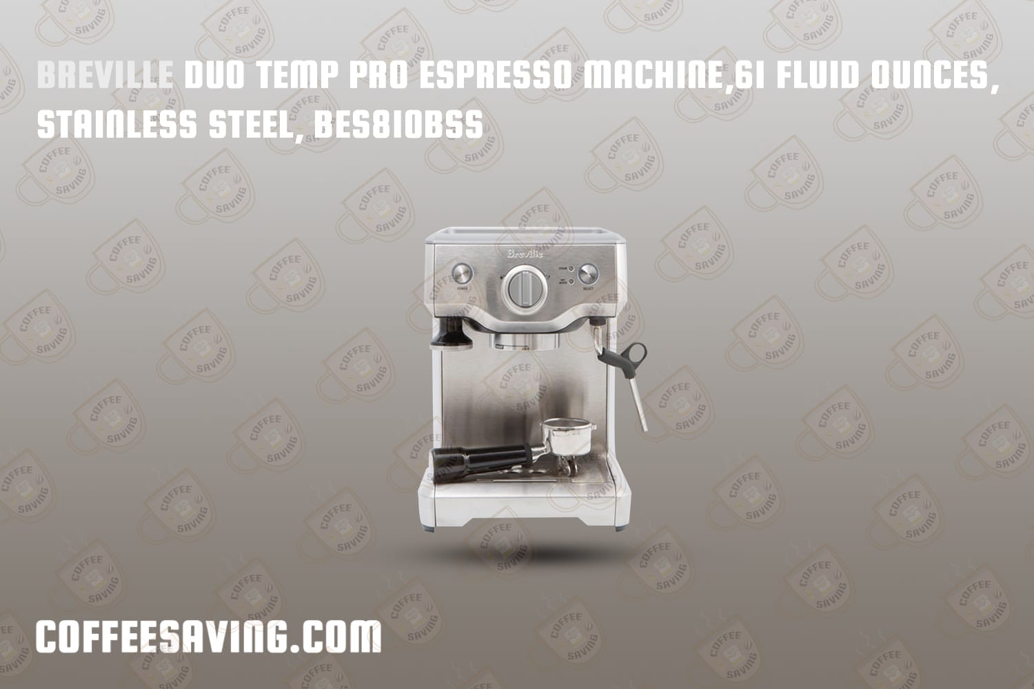 Breville Duo Temp Pro Espresso Machine,61 Fluid Ounces, Stainless Steel, Bes810bss