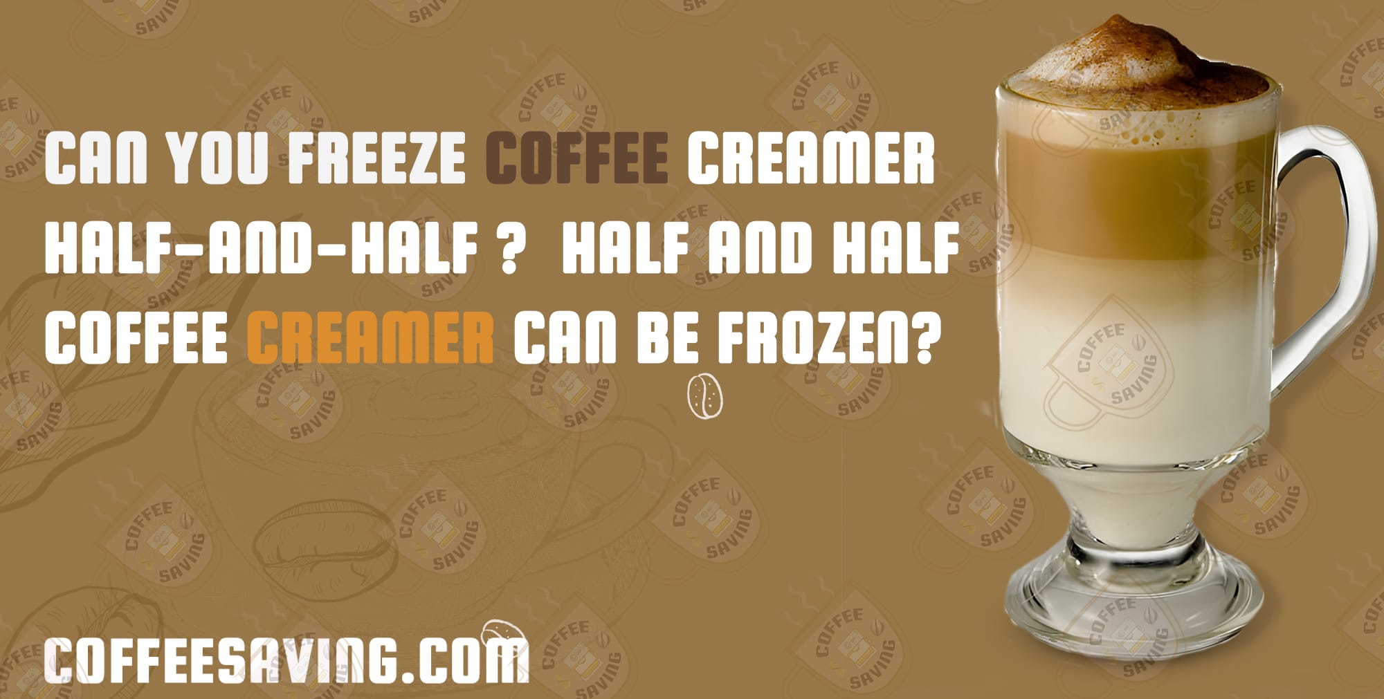 Can you freeze coffee creamer half and half Half and Half coffee creamer can be frozen