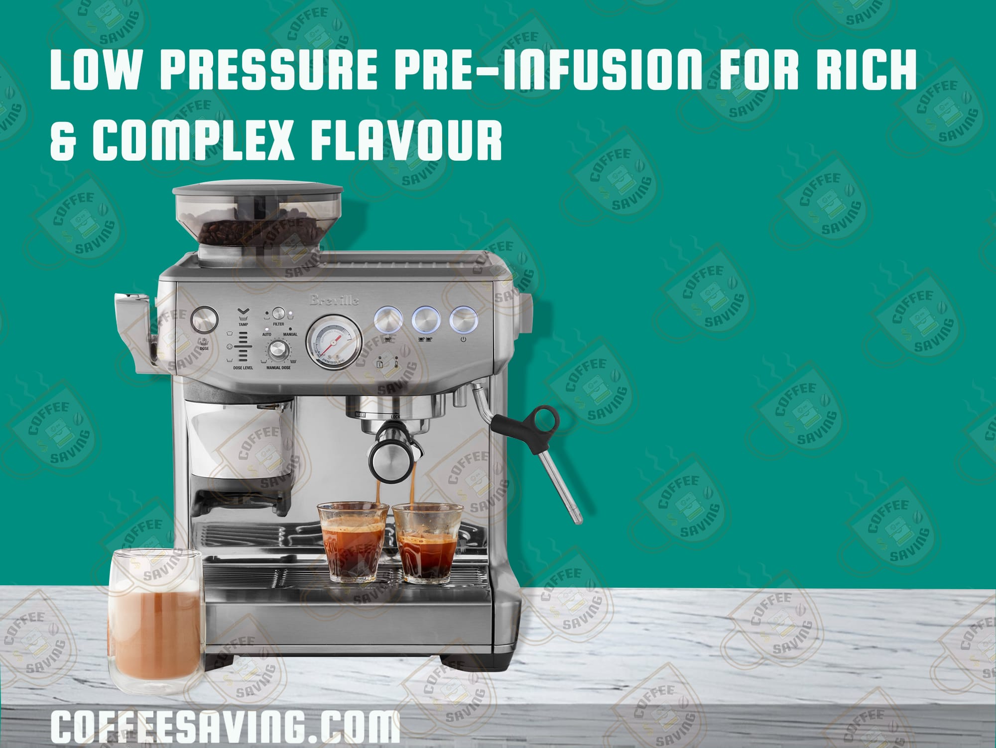 Low Pressure Pre-infusion for Rich & Complex Flavour​