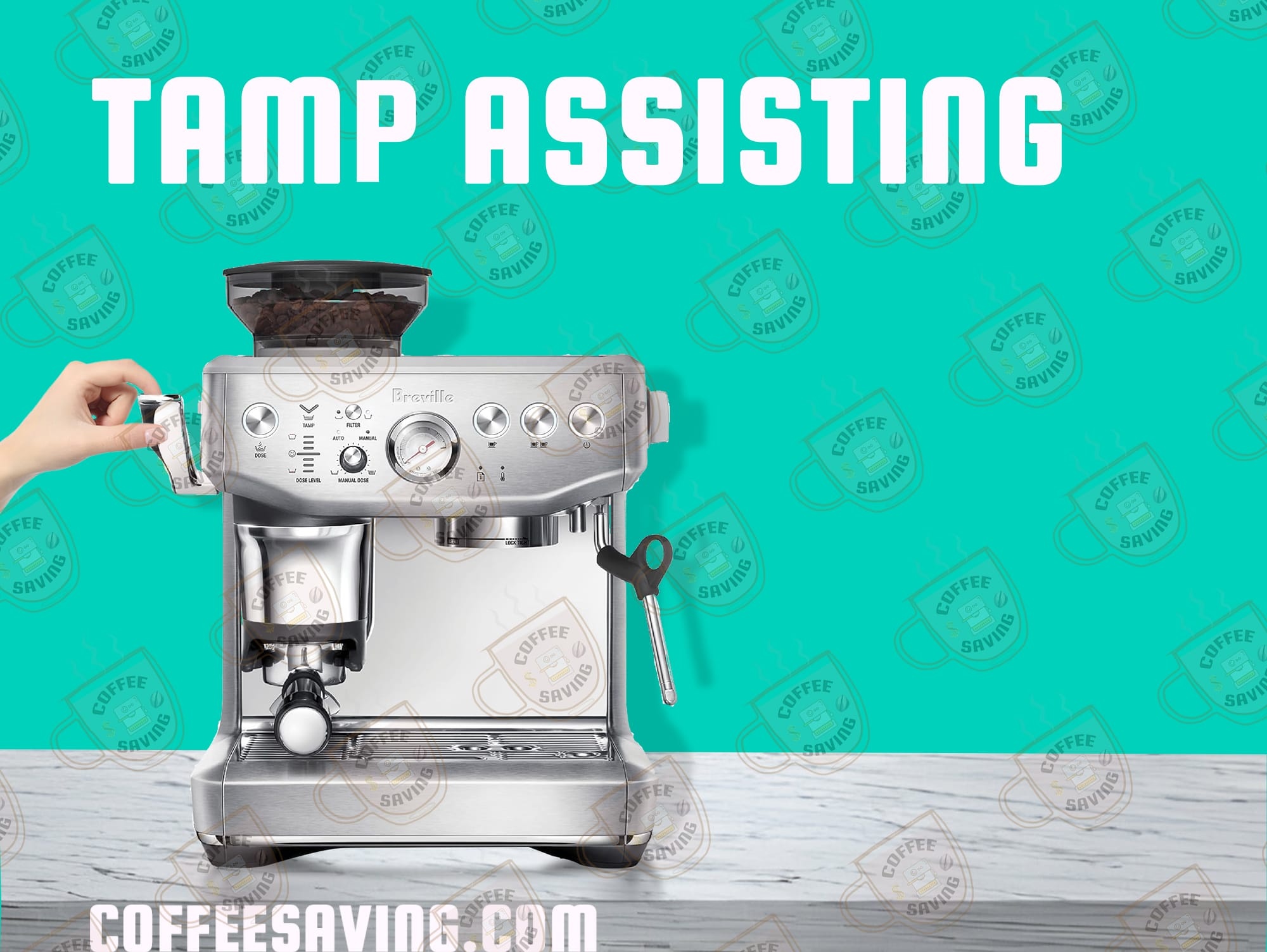 Breville Barista Express Impress Review - May 2025 Tamp Assisting