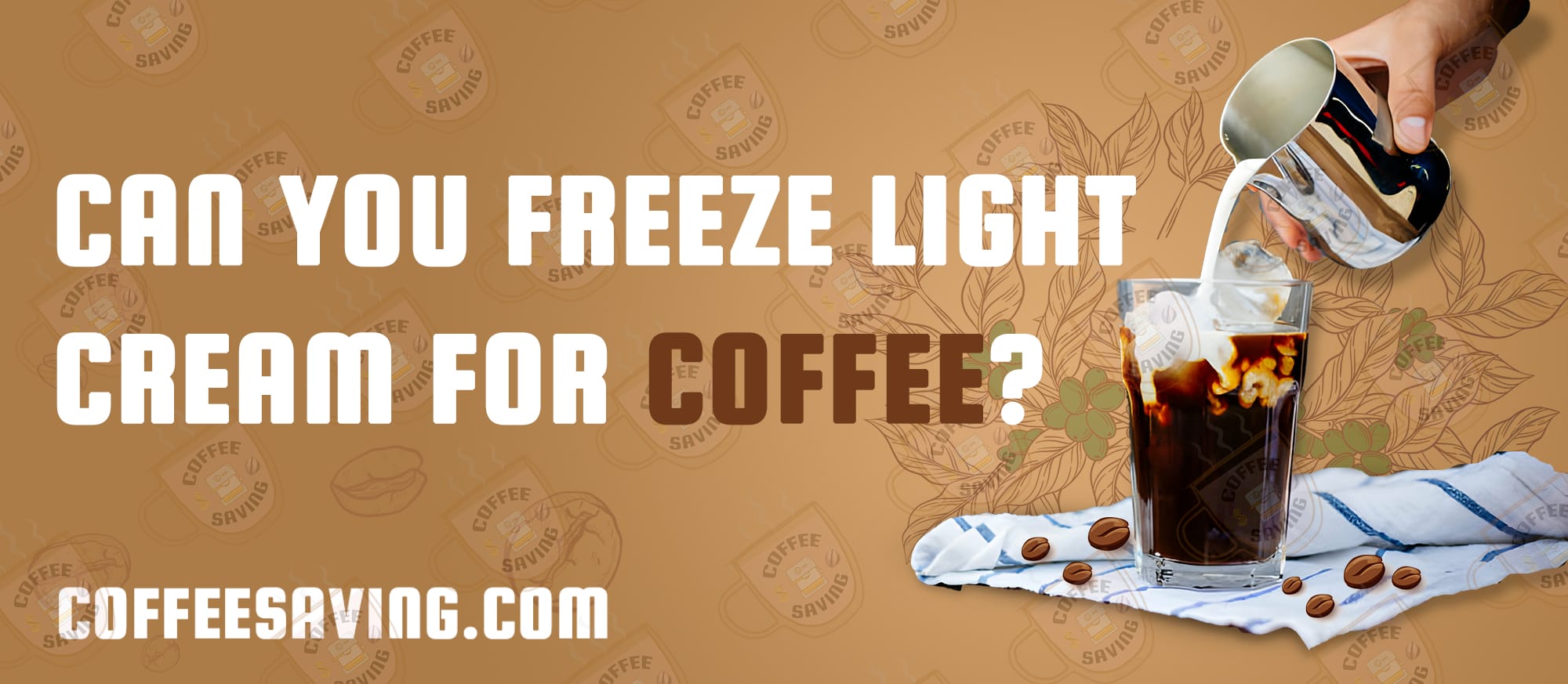 can you freeze light cream for coffee