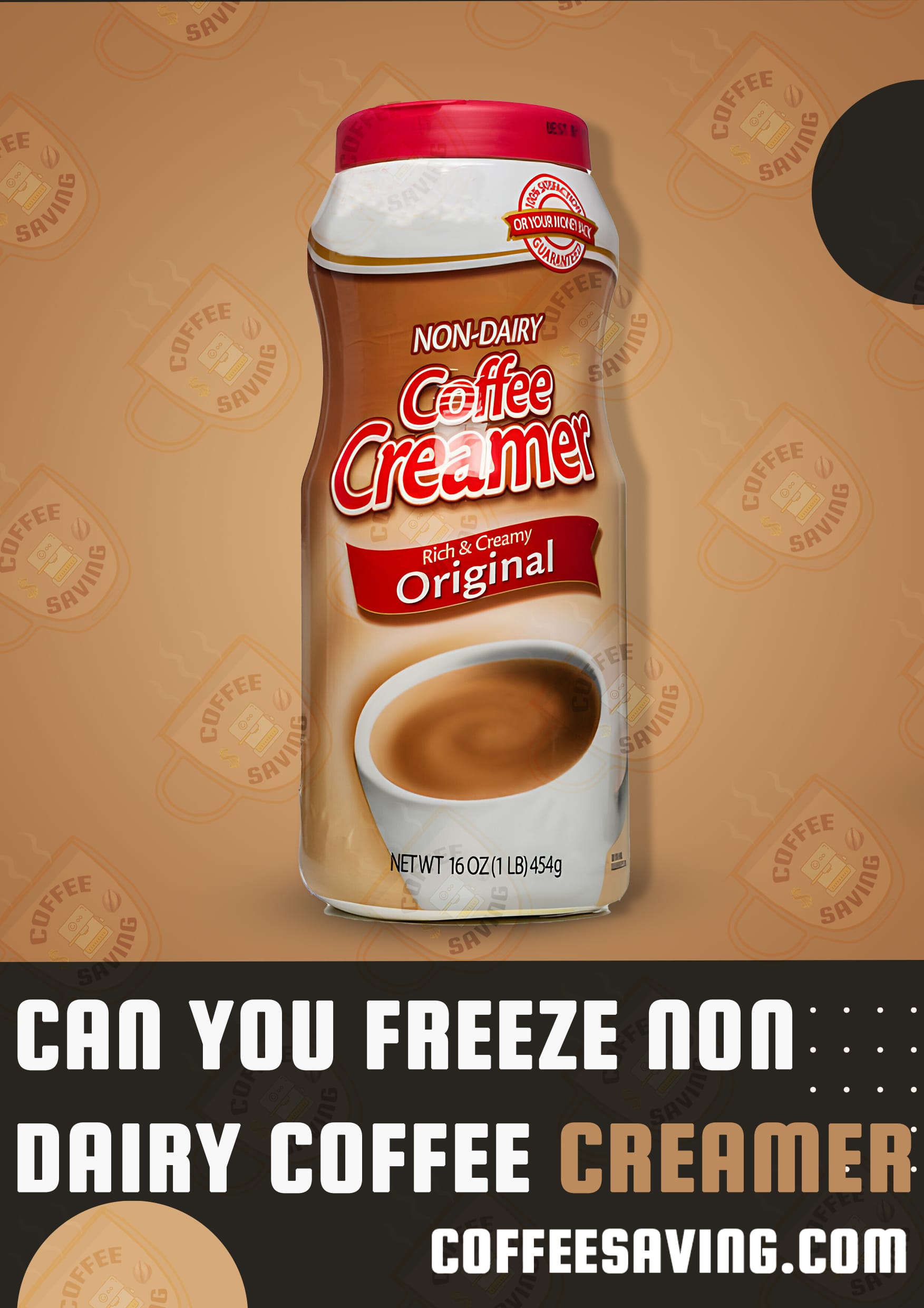 can you freeze non dairy coffee cream