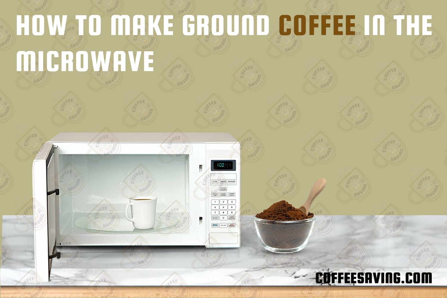 how to make ground coffee in the microwave 1