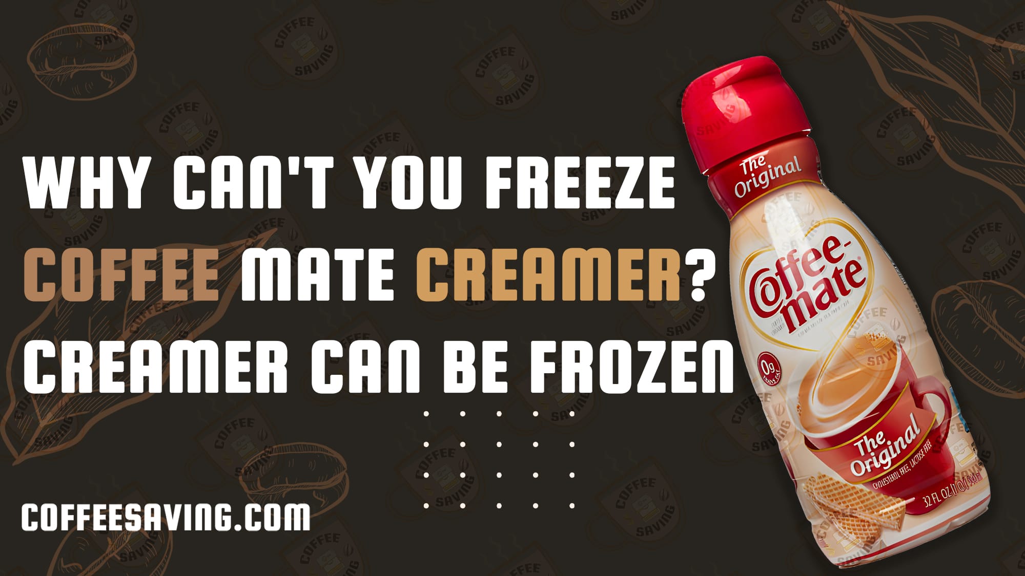 why cant you freeze coffee mate creamer creamer can be frozen