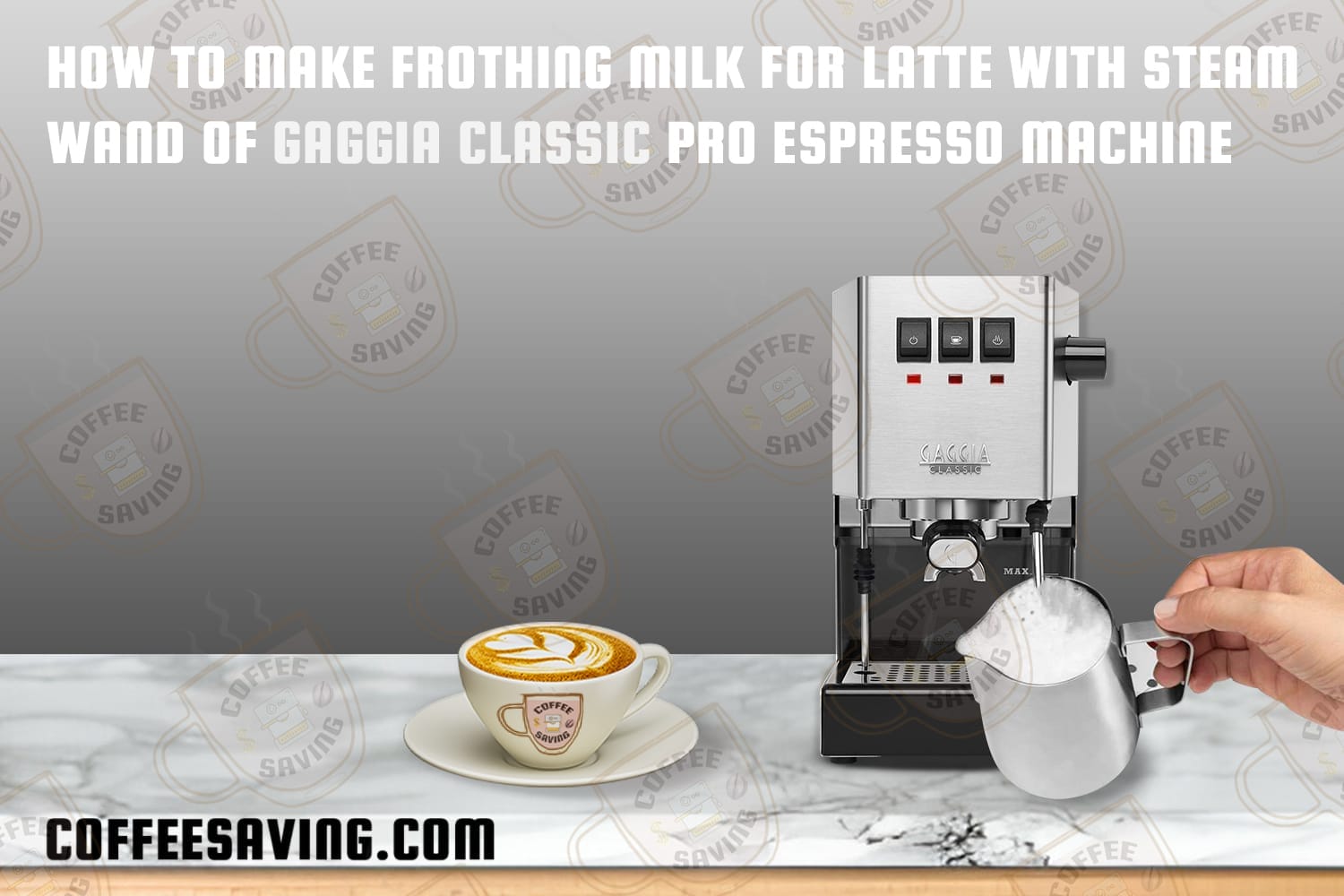 How to Make Frothing Milk for Latte With Steam Wand of Gaggia Classic Pro Espresso Machine​